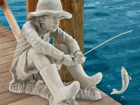 Big Catch Children Garden Statue By Artist Jaimy Online now