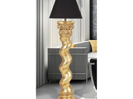 Barley Twist Column With Real Gold Leaf Floor Lamps By Artist Bernini Hot on Sale