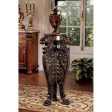 Manor Royal Winged Lion Hand Carved Maconomy Pedestal Hot on Sale