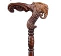 Luxury Fortune Elephant Brown Wood Handle Walking Cane Fashion Gentleman Walking Stick Fashion