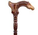 Luxury Race Horse Brown Wood Handle Walking Cane Fashion Gentleman Walking Stick Fashion