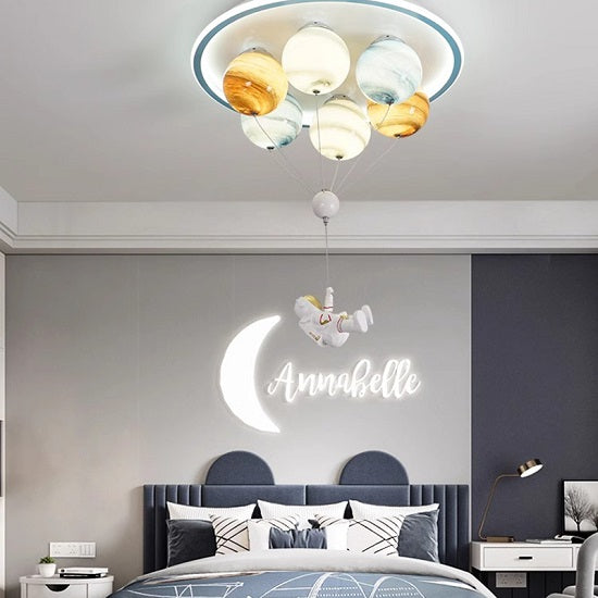 Astronaut With Planets Ceiling LED imming Creative Fashion Design Ceiling Lamp With Remote Control For Kids Rooms Bedrooms Cheap