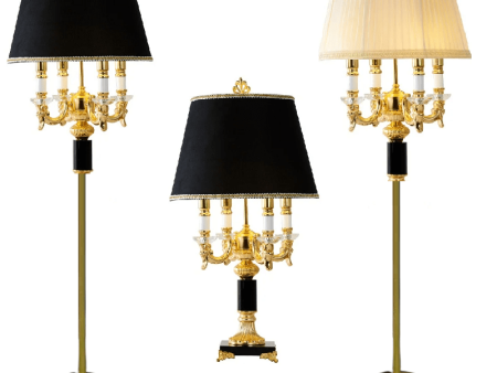 Luxury K9 Black and White Shades Crystal Desktop and Floor lamps on Sale