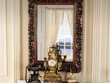 French Royal Baroque Antique Replica Hardwood Mirror Fashion