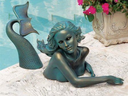 Mermaid Poolside Garden Sculpture By Artist Candice Pennington on Sale