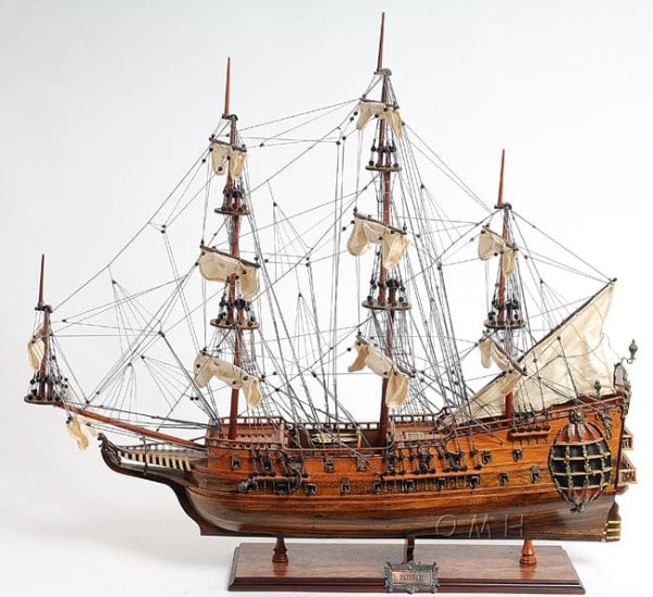 Royal Navy HMS Fairfax of Commonwealth of England Frigate Tall Ship  Wood Model Sailboat Assembled on Sale