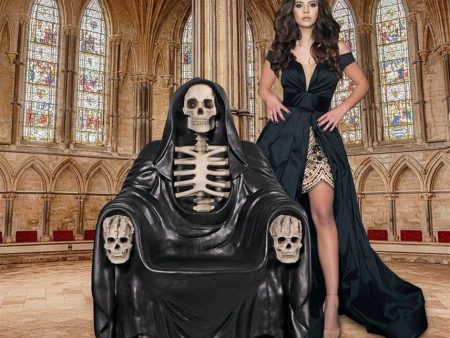 Gothic Throne Chair Seat of Death Grim Reaper Darkness Holloween Sale