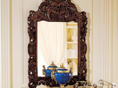 French French Neoclassical Antique Replica  Chateau Gallet Hardwood Mirror For Discount