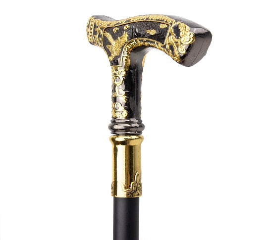 Luxury Gold Black Luxury American Eagle Handle  Walking Cane Fashion Gentleman  Walking Stick Sale