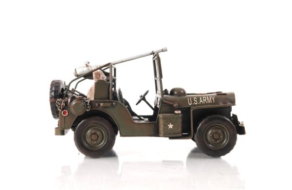 US Army Green 1940 World War II Era Willys MB Overland Jeep Car Metal Model Sale