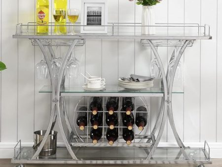 Elegant Modern Design Wine and Liquor Bar Cabinet, With Ample Storage Space and Built-in Wine Rack Discount