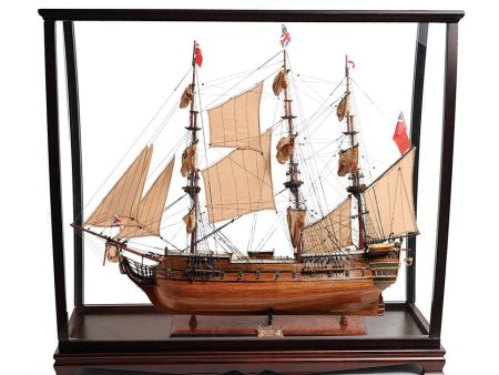 HMS Surprise British Royal Navy Frigate Tall Ship  Portrayed in the Movie Master and Commander Wood Model Sailboat Large With Table Top Display Case For Sale