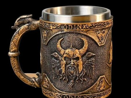 Medieval  Viking 450ml  15.3oz  Resin Stainless Steel Beer Cofee  Mug Online Sale