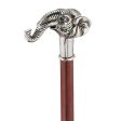 Italian Solid Hardwood Fortune Elephant Pewter Walking Stick Collectible Gift Cheap