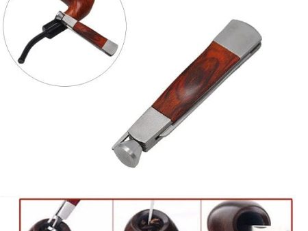 3in1 Red Wood Stainless Steel Pipe Cleaning Tamper Tool Online Sale