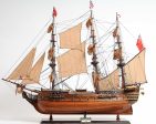 HMS Surprise British Royal Navy Frigate Tall Ship  Portrayed in the Movie Master and Commander Wood Model Sailboat Large With Table Top Display Case For Sale