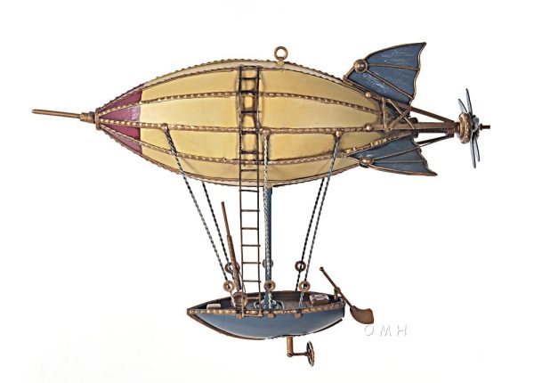 Steampunk Airship Blimp Hot Air Balloon Metal Model Fashion