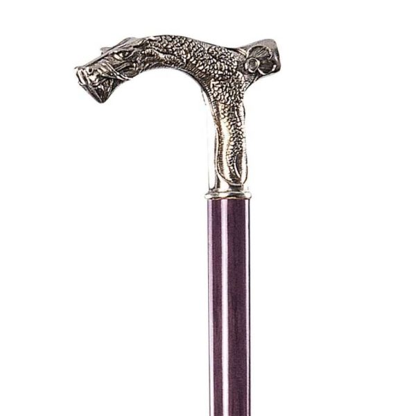 Italian Medieval Dragon Solid Hardwood Pewter Walking Stick Collectible Gift Online now