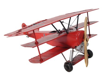 Airplane German Red Baron Fokker Triplane Fighter Deck Top Metal Model Fashion