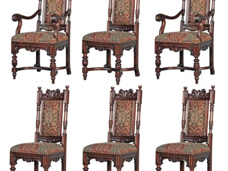 Collection of  Six Solid Mahogany Grand Classic Edwardian Dining Chairs For Cheap