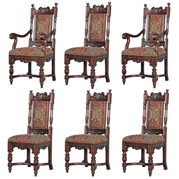 Collection of  Six Solid Mahogany Grand Classic Edwardian Dining Chairs For Cheap