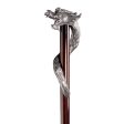 Italian Dragon Solid Hardwood Pewter Walking Stick Collectible Not intended for Orthopedic use. Fashion