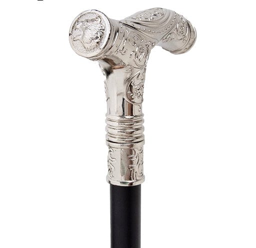 Bear Head Luxury Curve Line Type Walking Cane Fashion Gentleman Walking Stick Online