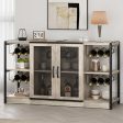 Elegant Wine and Liquor Bar Cabinet, With Ample Storage Space and Built-in Wine Rack Discount