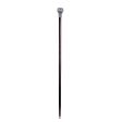 Italian Solid Hardwood Ornamental Classic Flamboyant  Ball Pewter Walking Stick Collectible Gift Fashion