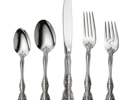 5-piece of  Silver 304 Stainless Steel Cutlery Silverware Set Sale