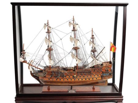 San Felipe Spanish Armada Galleon Large Tall Ship Exclusive Edition Large Wood Model Sailboat Assembled  With Table Top Display Case Sale