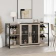 Elegant Wine and Liquor Bar Cabinet, With Ample Storage Space and Built-in Wine Rack Discount