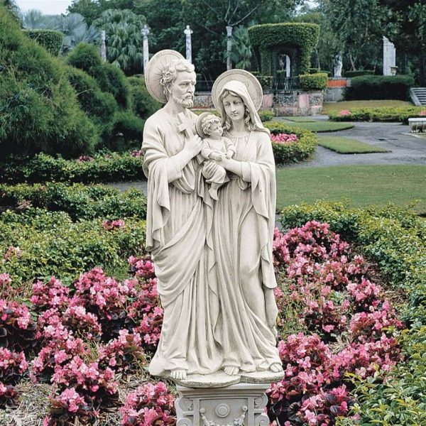 Holy Family Saints Mary Christ Jesus and Joseph Grande Garden Statue By artist Carlo Bronti Online Sale