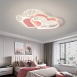 Pink Heart Ceiling LED Creative Fashion Design Lamp Dimming with Remote Control For Kids Rooms Bedrooms on Sale