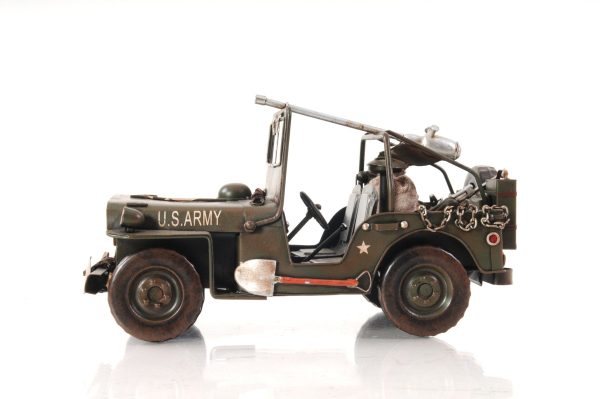 US Army Green 1940 World War II Era Willys MB Overland Jeep Car Metal Model Sale