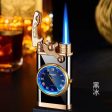 Private Collection Deasigner Windproof Gas Lighter with Quartz Wrist Watch Gift Smoking Accessories on Sale