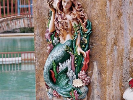 Mermaid Poolside Garden Wall Sculpture By Artist Jaimy Supply