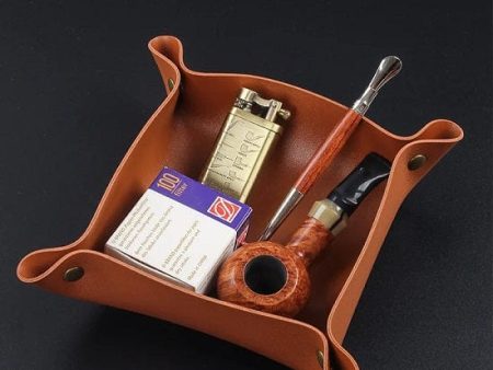 Leather Foldable Rollable Ashtray for Tobacco Pipes on Sale