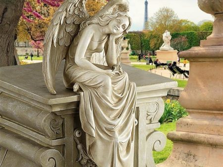 Resting Guardian Angel Medium Garden Statues by Artist Giulio Monterverde Cimitero Del Verano Online