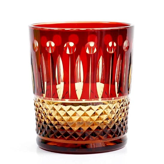 Privat Collection Japanese Edo Kiriko Style Old Fashioned  Hand Cut and Blown Crystal Wishky Cocktail and Vodka Glasses For Discount