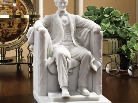 Abraham Lincoln Large Desktop Memorial Bonded Marble Statue  By Daniel Chester French Online Hot Sale