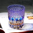 Private Collection Japanese Kiriko Style Delicate Hand Cut and Blown Lead Free Tumbler Crystal Whisky Glass Online Hot Sale