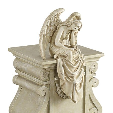 Resting Guardian Angel Medium Garden Statues by Artist Giulio Monterverde Cimitero Del Verano Online