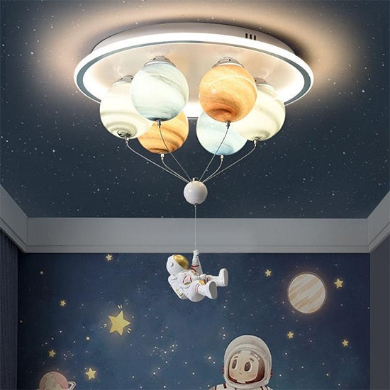 Astronaut With Planets Ceiling LED imming Creative Fashion Design Ceiling Lamp With Remote Control For Kids Rooms Bedrooms Cheap