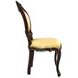 Baroque Shield Back Hand Carved Solid Mahogany Accent Dining Accent Chairs Set of Two Discount