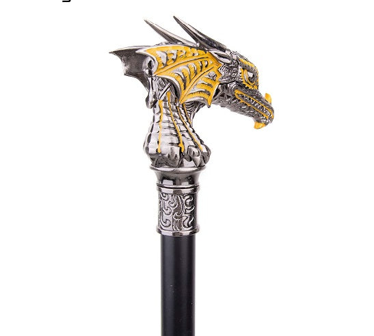 Luxury Gold Black Luxury Dragon Head Handle  Walking Cane Fashion Gentleman  Walking Stick Discount