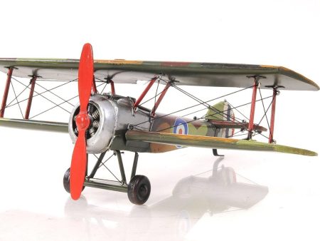 Airplane British First World War Single Seat Biplane  Metal Model Hot on Sale