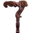 Luxury Lion Handle Hand Curve Walking Cane Fashion Gentleman Wood Walking Stick on Sale