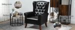 Modern PU Leather Accent Arm Chair with Tufted Button Wingback Fashion