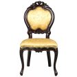 Baroque Shield Back Hand Carved Solid Mahogany Accent Dining Accent Chairs Set of Two Discount